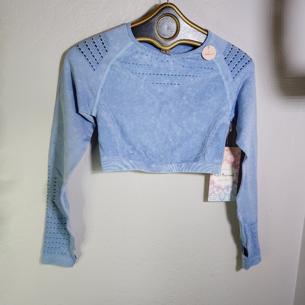 Bella Movement Dusty Blue Legging and Lone Sleeve Top Set Size Small - Picture 8 of 10